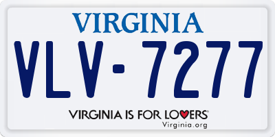 VA license plate VLV7277