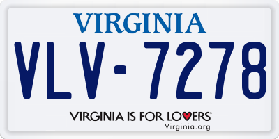 VA license plate VLV7278