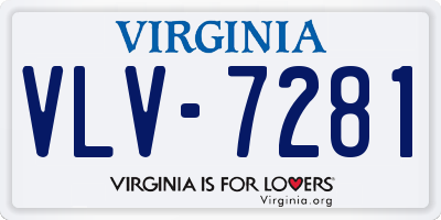 VA license plate VLV7281