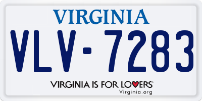 VA license plate VLV7283