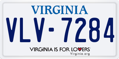 VA license plate VLV7284