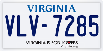 VA license plate VLV7285