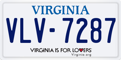 VA license plate VLV7287