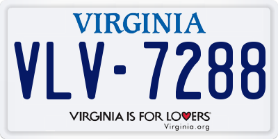 VA license plate VLV7288