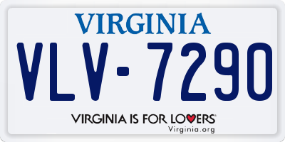 VA license plate VLV7290