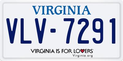 VA license plate VLV7291