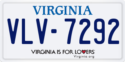 VA license plate VLV7292