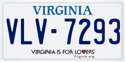 VA license plate VLV7293