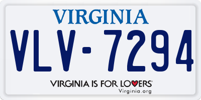 VA license plate VLV7294