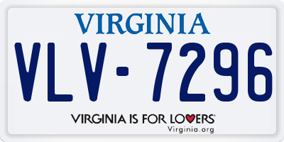 VA license plate VLV7296