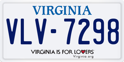 VA license plate VLV7298