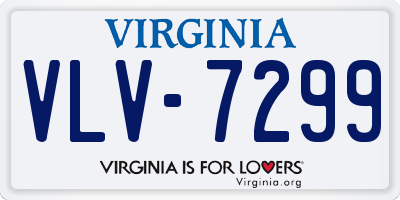 VA license plate VLV7299