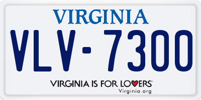 VA license plate VLV7300