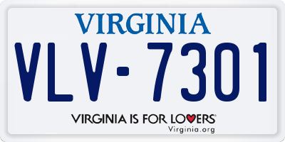 VA license plate VLV7301