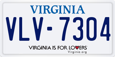 VA license plate VLV7304