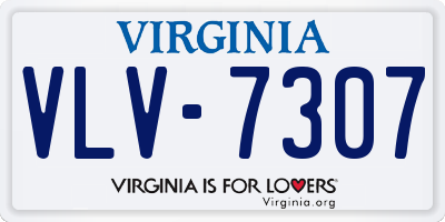 VA license plate VLV7307