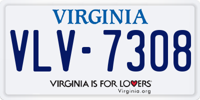 VA license plate VLV7308