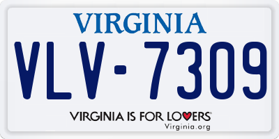 VA license plate VLV7309