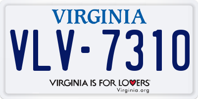 VA license plate VLV7310