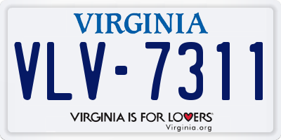 VA license plate VLV7311