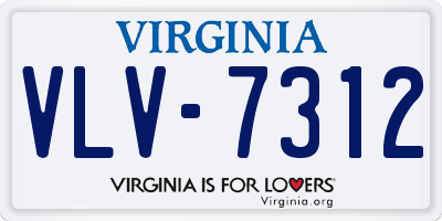 VA license plate VLV7312