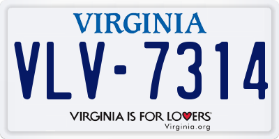 VA license plate VLV7314