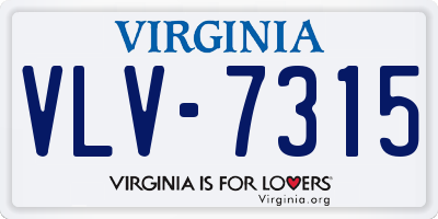 VA license plate VLV7315