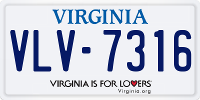 VA license plate VLV7316