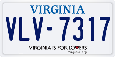 VA license plate VLV7317