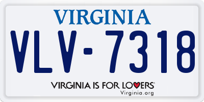 VA license plate VLV7318