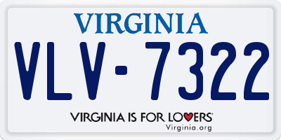 VA license plate VLV7322