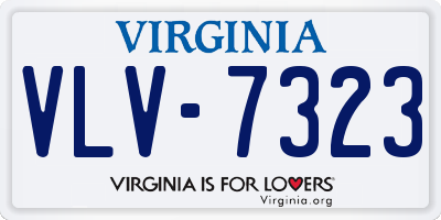 VA license plate VLV7323