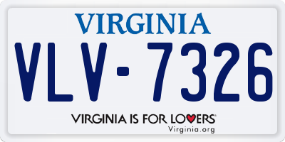 VA license plate VLV7326