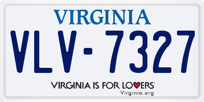 VA license plate VLV7327