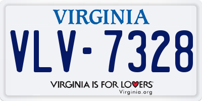 VA license plate VLV7328