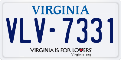 VA license plate VLV7331