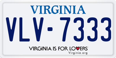 VA license plate VLV7333