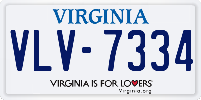 VA license plate VLV7334