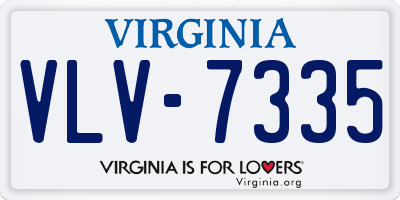 VA license plate VLV7335