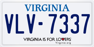 VA license plate VLV7337