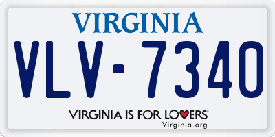 VA license plate VLV7340