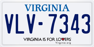 VA license plate VLV7343