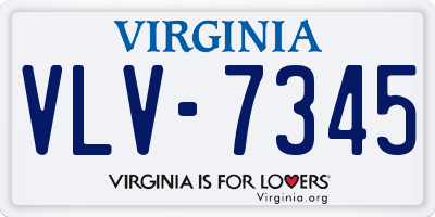 VA license plate VLV7345