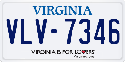 VA license plate VLV7346