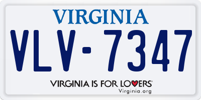 VA license plate VLV7347