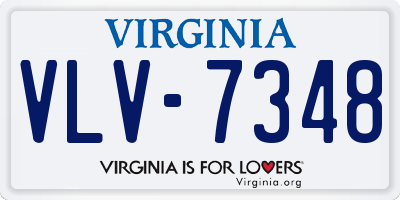 VA license plate VLV7348