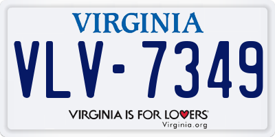 VA license plate VLV7349