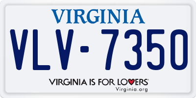 VA license plate VLV7350