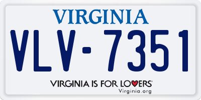 VA license plate VLV7351