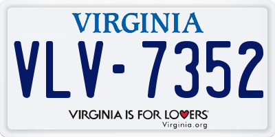 VA license plate VLV7352